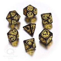 Black & Yellow Dragons 7 Dice Set